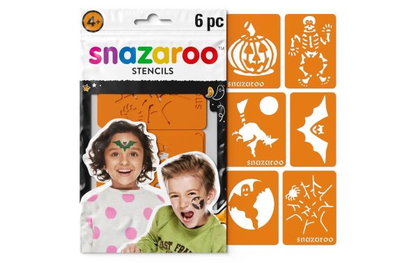 Snazaroo Zubehör Schablonen Halloween, 6 Stück