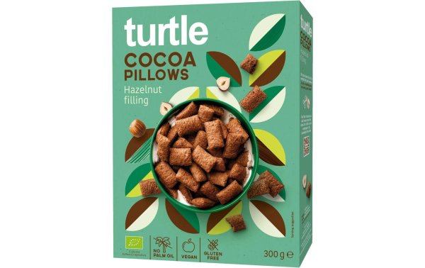 turtle Cerealien Bio Cocoa pillows with hazelnut filling 300 g