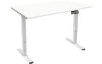 Contini Tisch höhenverstellbar  mit Tischplatte 1.4x 0.8 m weiss