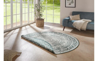 Northrugs Teppich Twin Supreme Siruma, Ø 200 cm, Crème/Grün