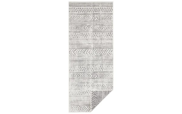 Northrugs Teppich Twin Supreme Biri, 80 x 250 cm, Crème/Grau