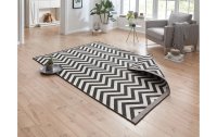 Northrugs Teppich Twin Supreme Palma, 80 x 150 cm, Crème/Schwarz