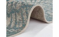 Northrugs Teppich Jaffa Arnon, 160 x 230 cm, Taupe/Türkis