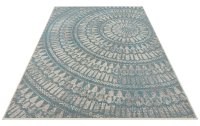 Northrugs Teppich Jaffa Arnon, 140 x 200 cm, Taupe/Türkis