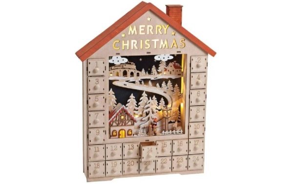 G. Wurm Adventskalender Haus mit Beleuchtung