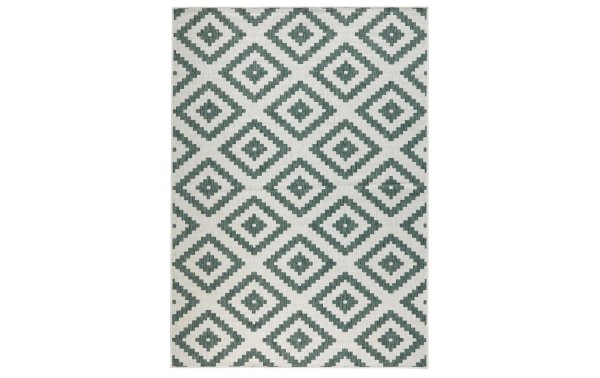 Northrugs Teppich Twin Malta, 120 x 170 cm, Grau/Grün