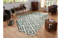 Northrugs Teppich Twin Malta, 120 x 170 cm, Grau/Grün