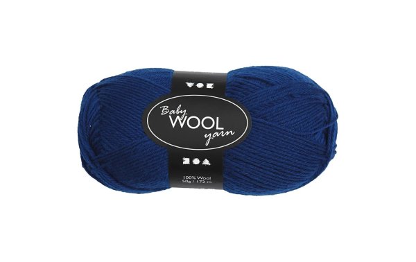 Creativ Company Wolle Babygarn Merino 50 g 14/4 Dunkelblau