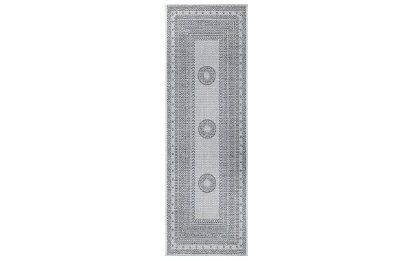 Northrugs Teppich Jaffa Elegant, 70 x 200 cm, Crème/Taupe