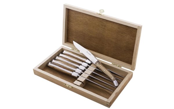 Sola Steakmesser-Set Basic Country Lunasol 6 Stück, Zebrano