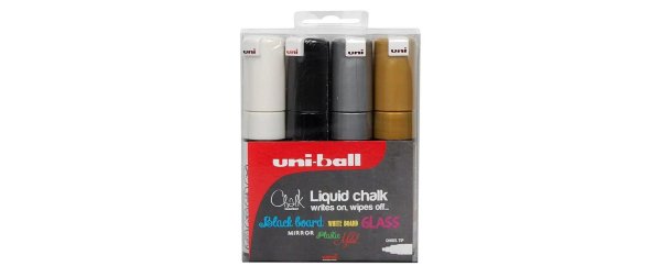 Uni Kreidemarker uni Chalk 8 mm 4 Stück