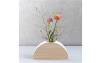 Rico Design Holzartikel Vase 100% FSC, mit grosser Glasvase