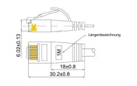 SLIM Slimpatchkabel Cat 6, UTP, 20 m, Gelb