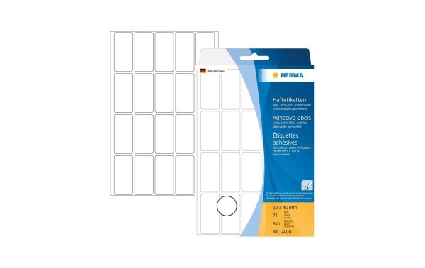 HERMA Universal-Etiketten 1.9 x 4 cm, 640 Etiketten