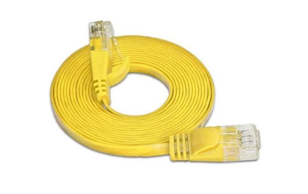 SLIM Slimpatchkabel Cat 6, UTP, 0.25 m, Gelb