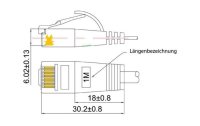 SLIM Slimpatchkabel Cat 6, UTP, 0.25 m, Gelb