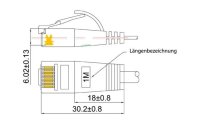 SLIM Slimpatchkabel Cat 6, UTP, 0.5 m, Gelb