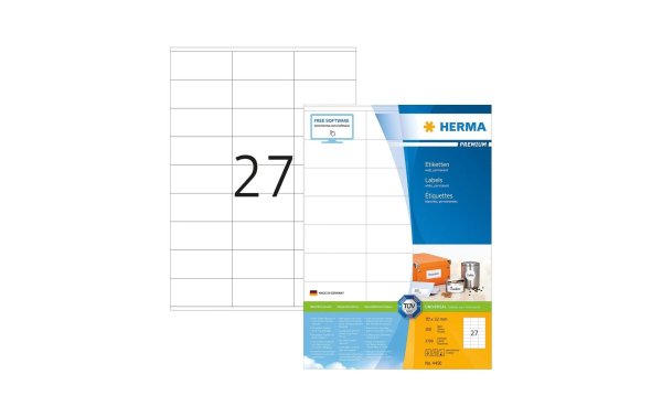 HERMA Universal-Etiketten Premium, 7 x 3.2 cm, 2700 Etiketten