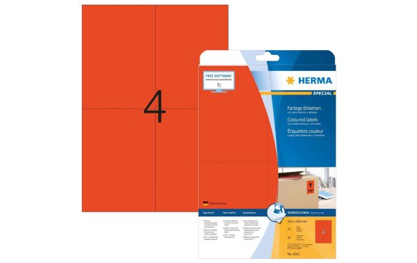 HERMA Universal-Etiketten Premium, 10.5 x 14.8 cm, 80 Etiketten