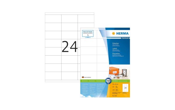 HERMA Universal-Etiketten Premium, 7 x 3.5 cm, 2400 Etiketten