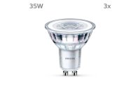 Philips Lampe LEDClassic 35W GU10 WW 36D Warmweiss, 3 Stück