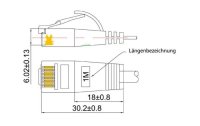 SLIM Slimpatchkabel Cat 6, UTP, 0.25 m, Grün