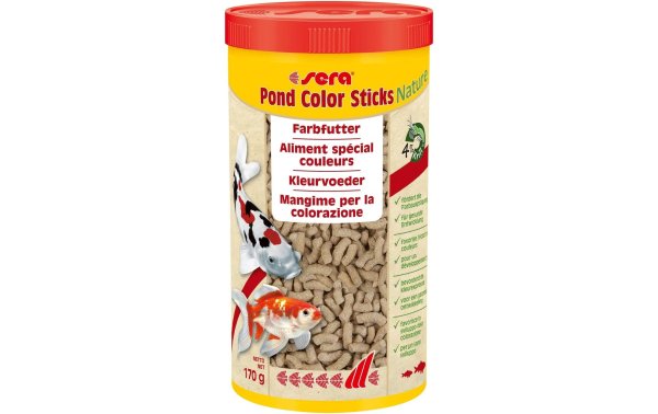 sera Farbfutter Pond Color Sticks Nature, 1000 ml, 170g