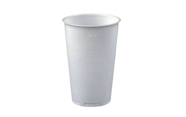 Papstar Einwegbecher 300 ml 100 Stück, Weiss