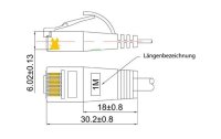 SLIM Slimpatchkabel Cat 6, UTP, 20 m, Orange