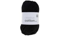 Rico Design Wolle Creative Cotton Aran 50 g Schwarz