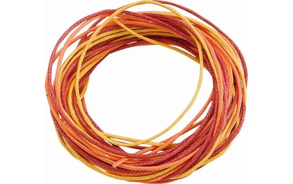 Knorr Prandell Wachskordel 1 mm 3 x 1,7 m Rot/Orange