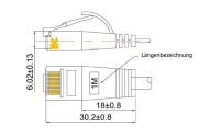 SLIM Slimpatchkabel Cat 6, UTP, 0.75 m, Orange