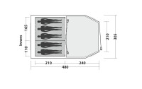 Easy Camp Tunnelzelt Huntsville 500, 5 Personen