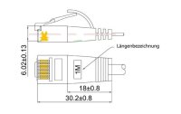 SLIM Slimpatchkabel Cat 6, UTP, 0.25 m, Orange