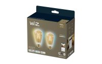 WiZ Leuchtmittel 7W (50W) E27 ST64 Filament Amber Doppelpack