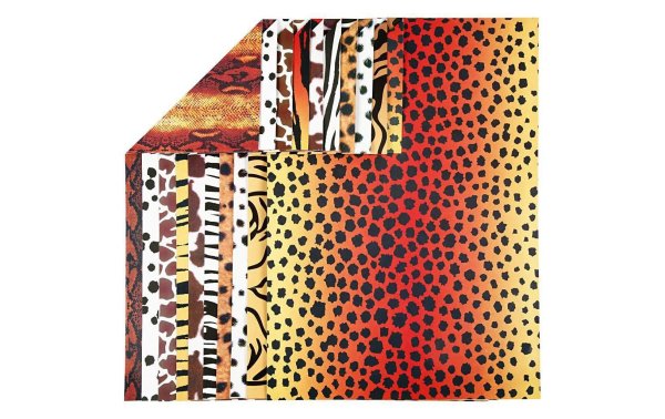 Creativ Company Bastelpapier Animal Print A4, 10 Blatt