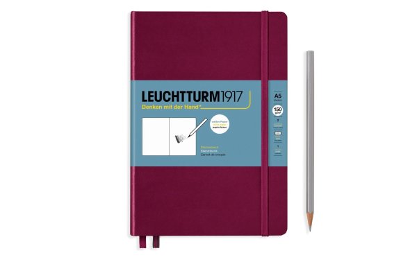 Leuchtturm Malbuch Medium A5, Port Red