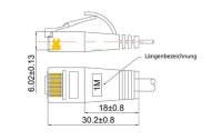 SLIM Slimpatchkabel Cat 6, UTP, 10 m, Orange