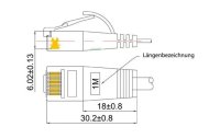 SLIM Slimpatchkabel Cat 6, UTP, 7.5 m, Orange