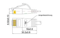 SLIM Slimpatchkabel Cat 6, UTP, 25 m, Rot