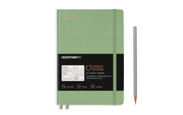 Leuchtturm Notizbuch Change Journal A5, Blanko, Salbei