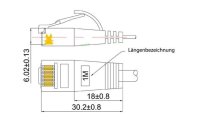 SLIM Slimpatchkabel Cat 6, UTP, 0.5 m, Rot