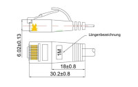 SLIM Slimpatchkabel Cat 6, UTP, 15 m, Schwarz