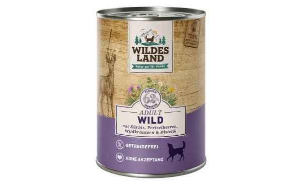 Wildes Land Nassfutter Wild mit Kürbis & Preiselbeeren 400 g
