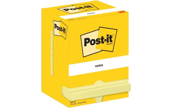 Post-it Notizzettel 102 x 76 mm, Gelb, 12 Blöcke