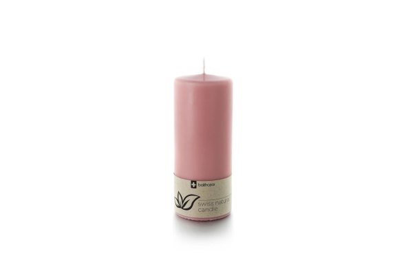 balthasar Zylinderkerze Swiss Natural Candle 19 x 8 cm Rosa