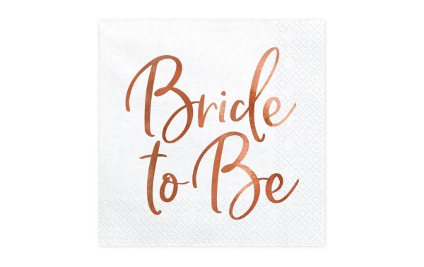 Partydeco Papierservietten Bride to be 33 cm x 33 cm, 20 Stück