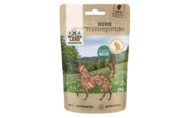 Wildes Land Snack Trainingssticks Huhn, 70 g