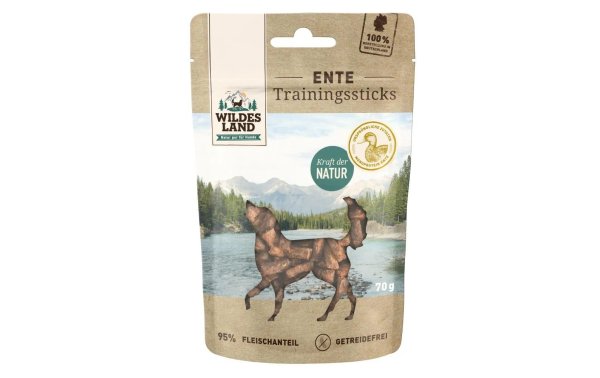 Wildes Land Snack Trainingssticks Ente, 70 g