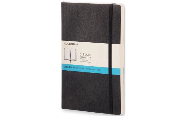 Moleskine Notizbuch Classic A5 Dot, Schwarz, 192 Seiten